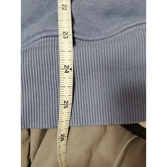 The North Face Hoodie Womens Small Blue Pullover Logo Sweatshirt Kangaroo Pocket - Picture 9 of 15
